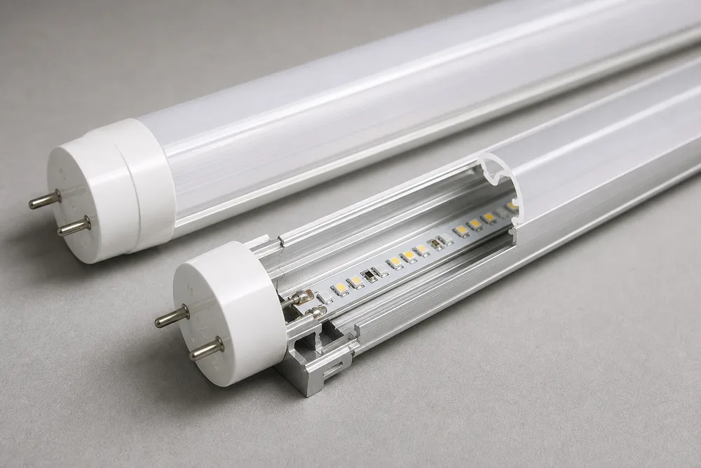 2026 LED T8 PC Outer Tube and Inner Aluminum Housing for OEM and Private-Label Tube-Light Assembly