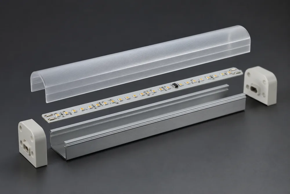LED T10 Tube Housing with PC Cover and 6063 Aluminum Base for OEM Lighting Assembly in 2026